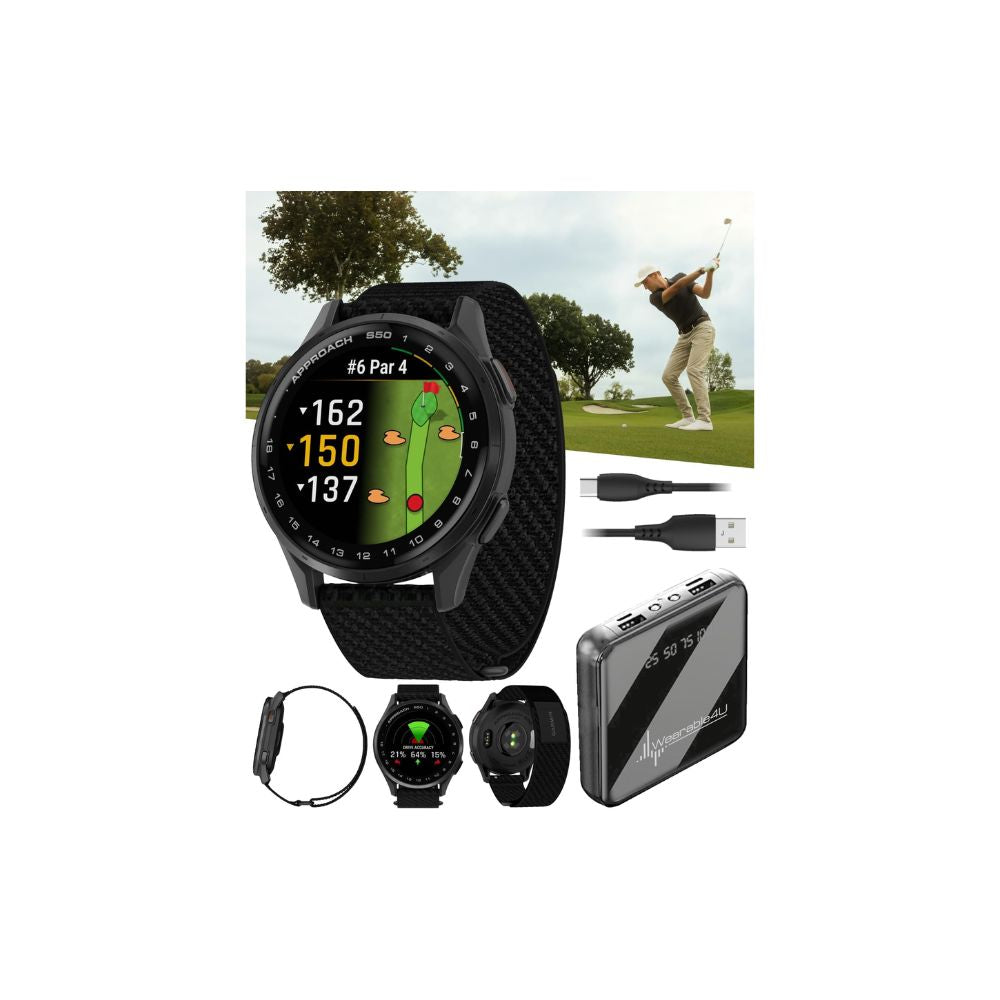 ⛳ Garmin Approach S50 – Reloj GPS para Golfistas con Pantalla AMOLED y Batería Extendida