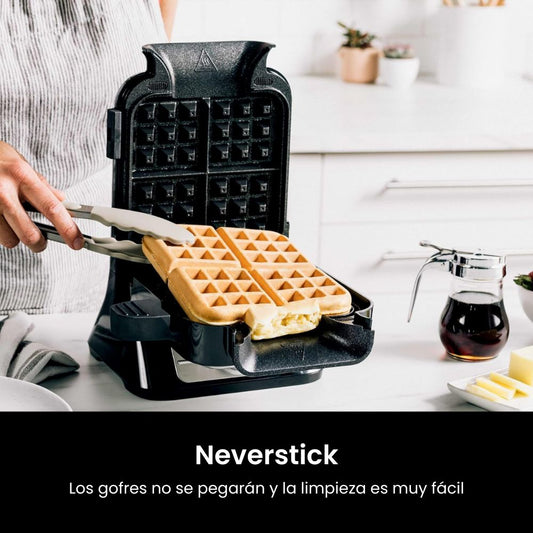 Waflera Ninja NeverStick PRO en Lima Perú, Belga Vertical con 5 Niveles de Tostado