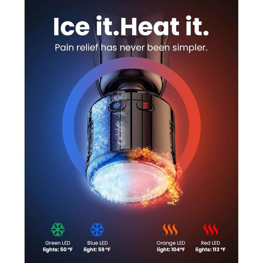 BOB AND BRAD Q2 Pro Mini – Pistola de Masaje con Calor y Frío | 5 Velocidades | Terapia de Percusión Portátil | Diseñada por Fisioterapeutas ❄️🔥