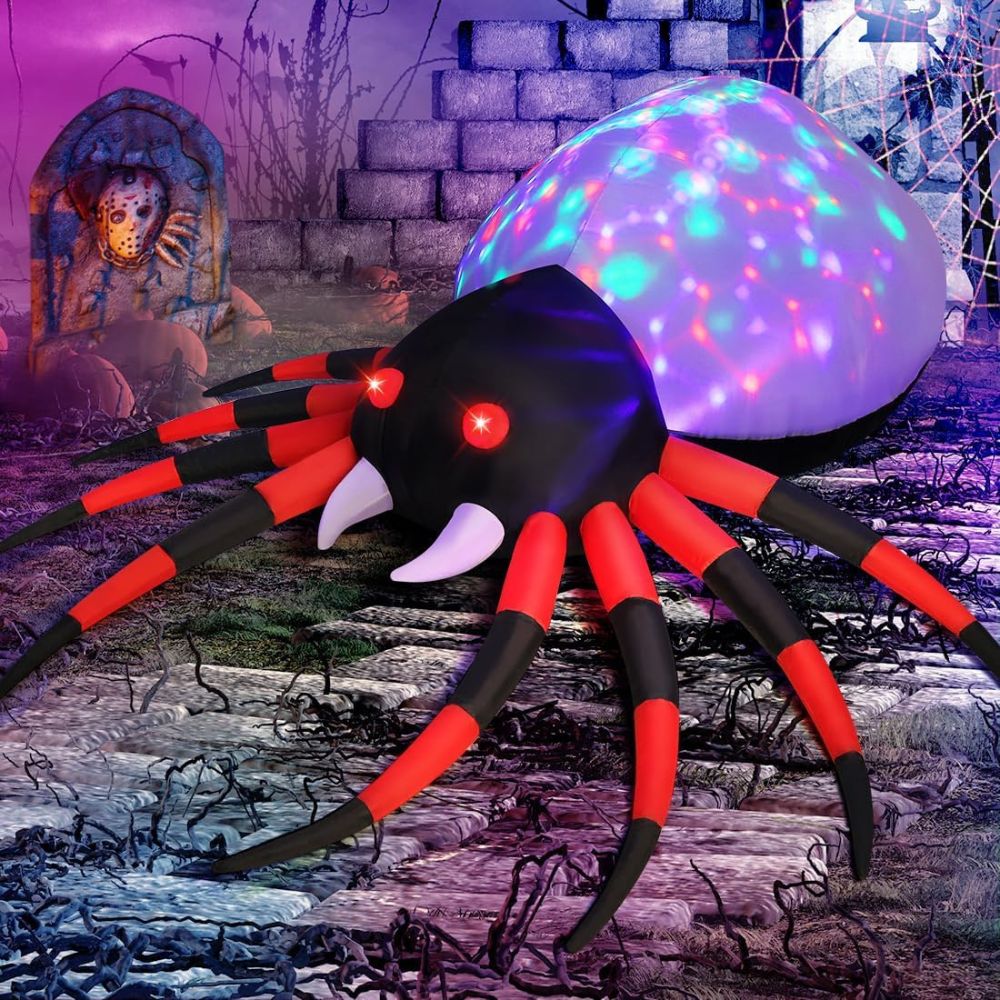 Araña Inflable de Halloween | Decoración para Exteriores | GOOSH 🕷️