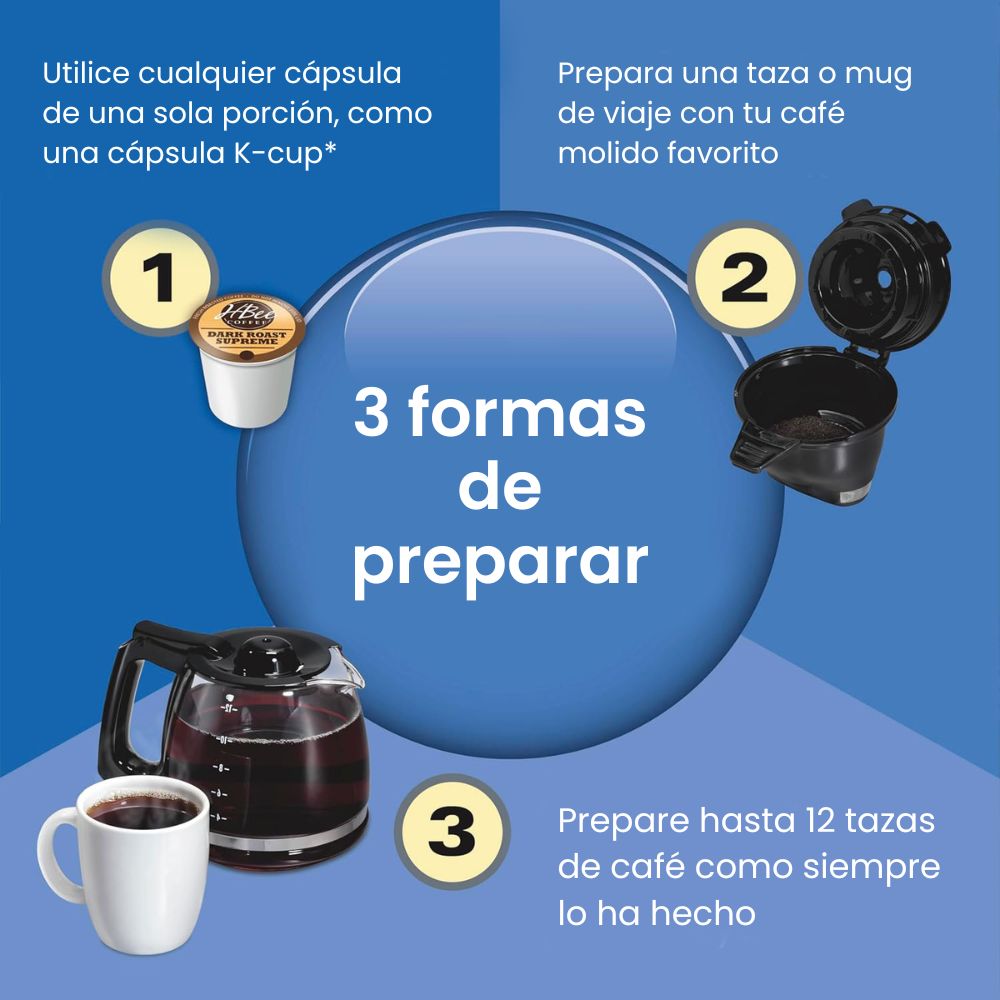 Cafetera 3 en 1 - Hamilton Beach FlexBrew Trio