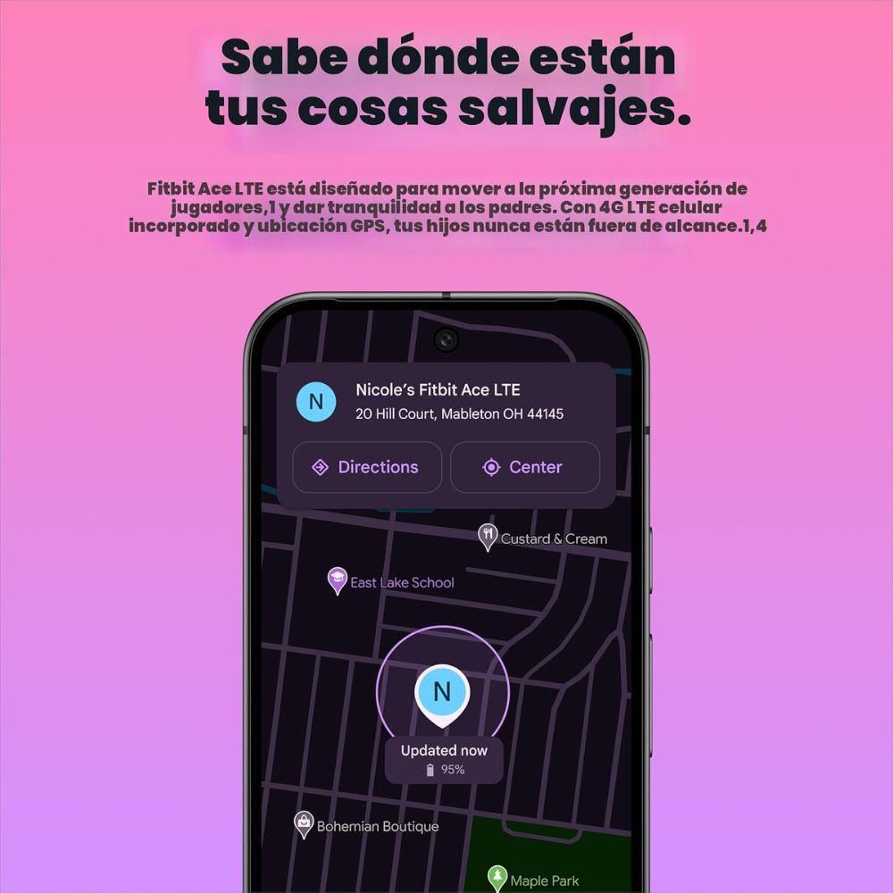 Fitbit Ace LTE – Reloj Inteligente para Niños con 4G LTE y Juegos Activos 🎮📱