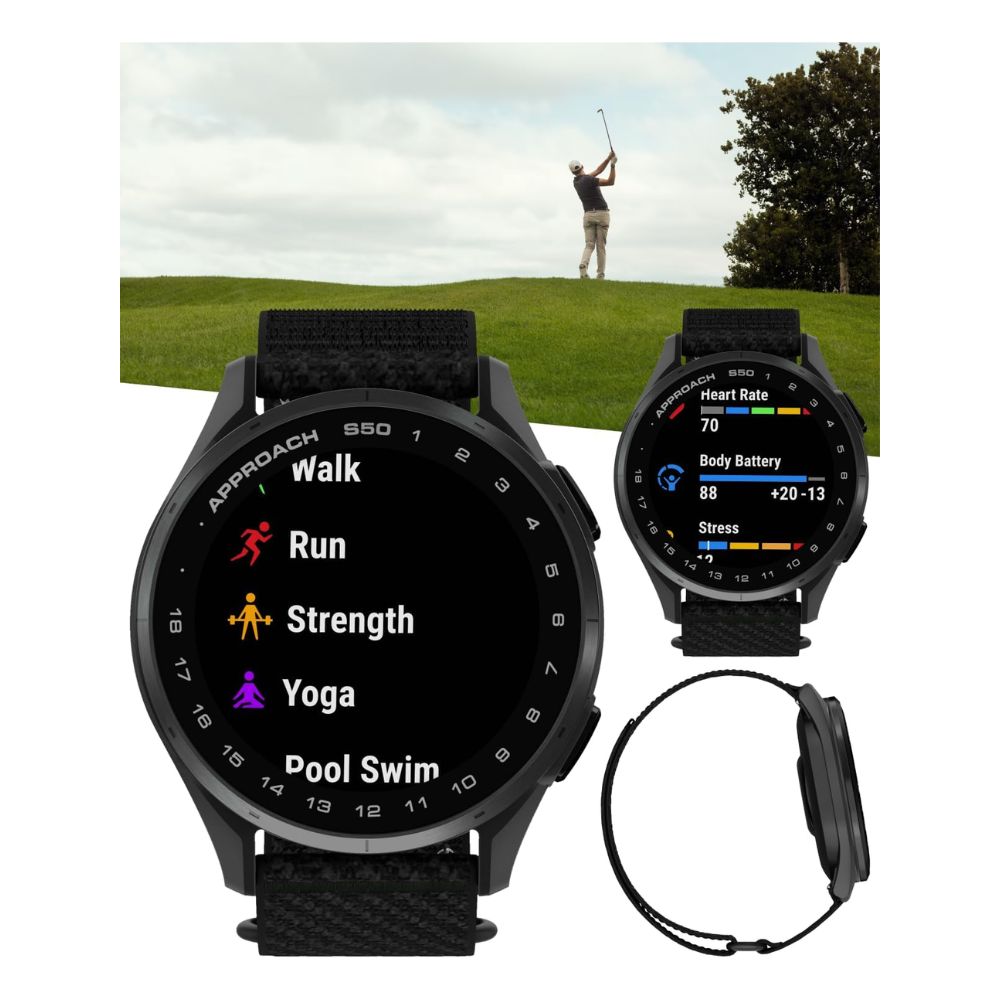 ⛳ Garmin Approach S50 – Reloj GPS para Golfistas con Pantalla AMOLED y Batería Extendida