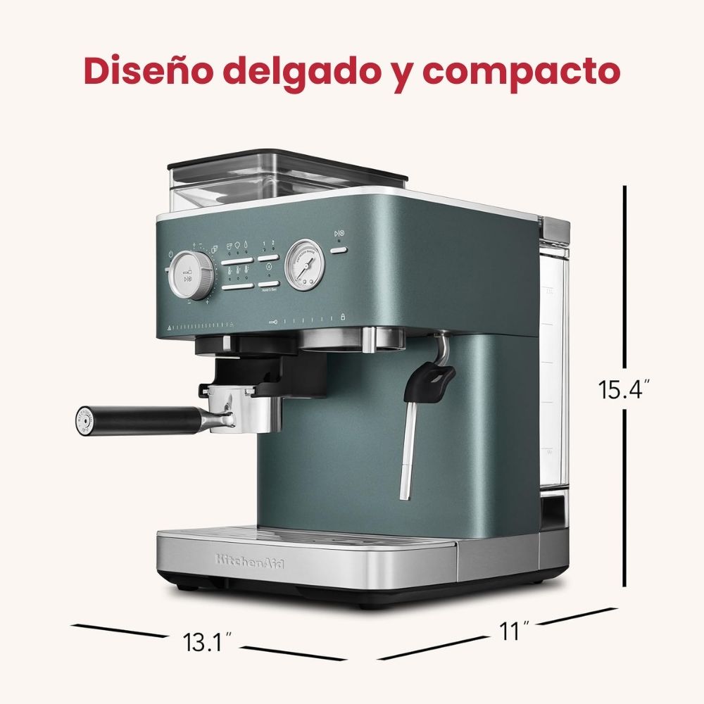 Máquina de Café Espresso Semiautomática con molinillo de rebabas - KitchenAid