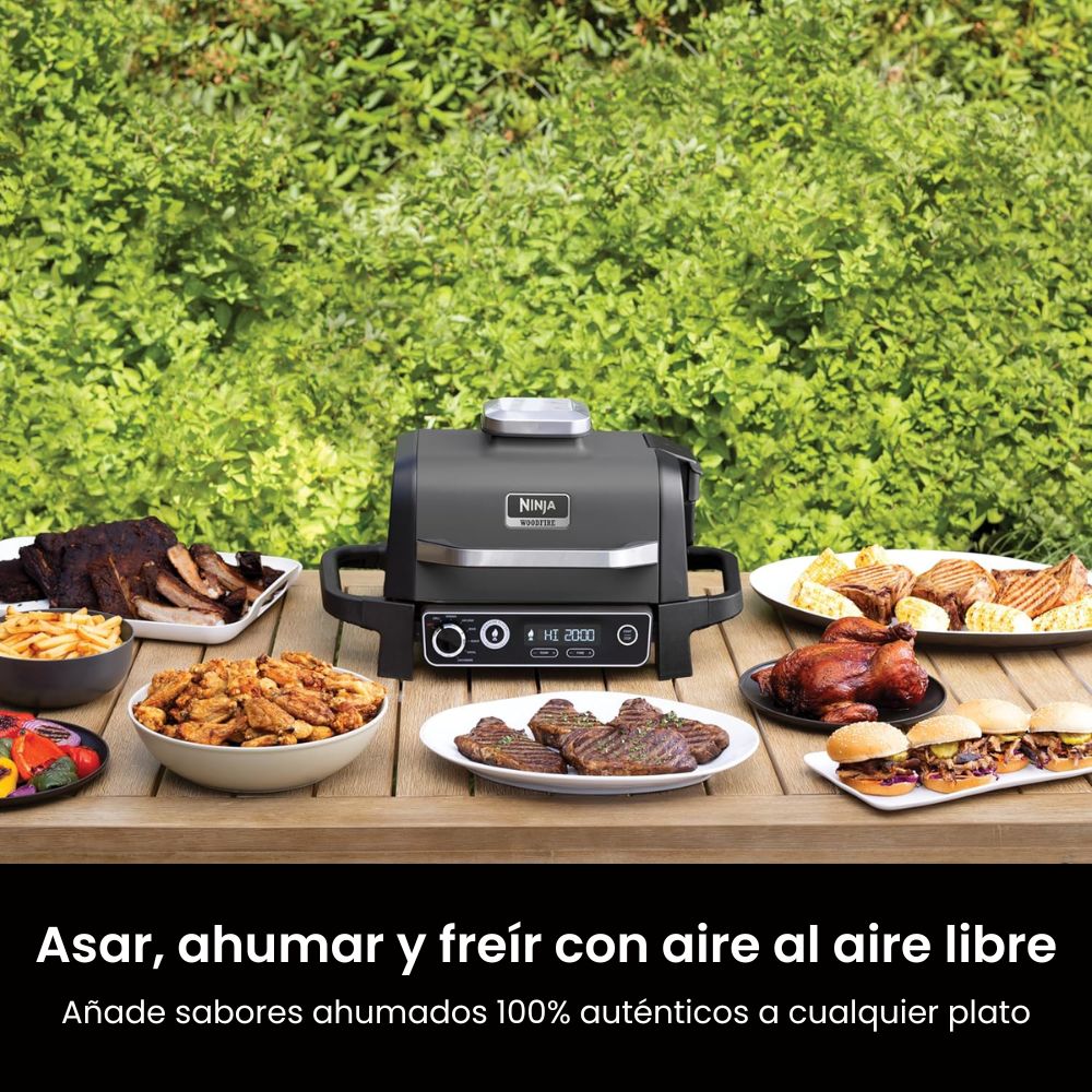 Parrilla 7 en 1 + Ahumador + Freidora de Aire - Ninja Woodfire OG701