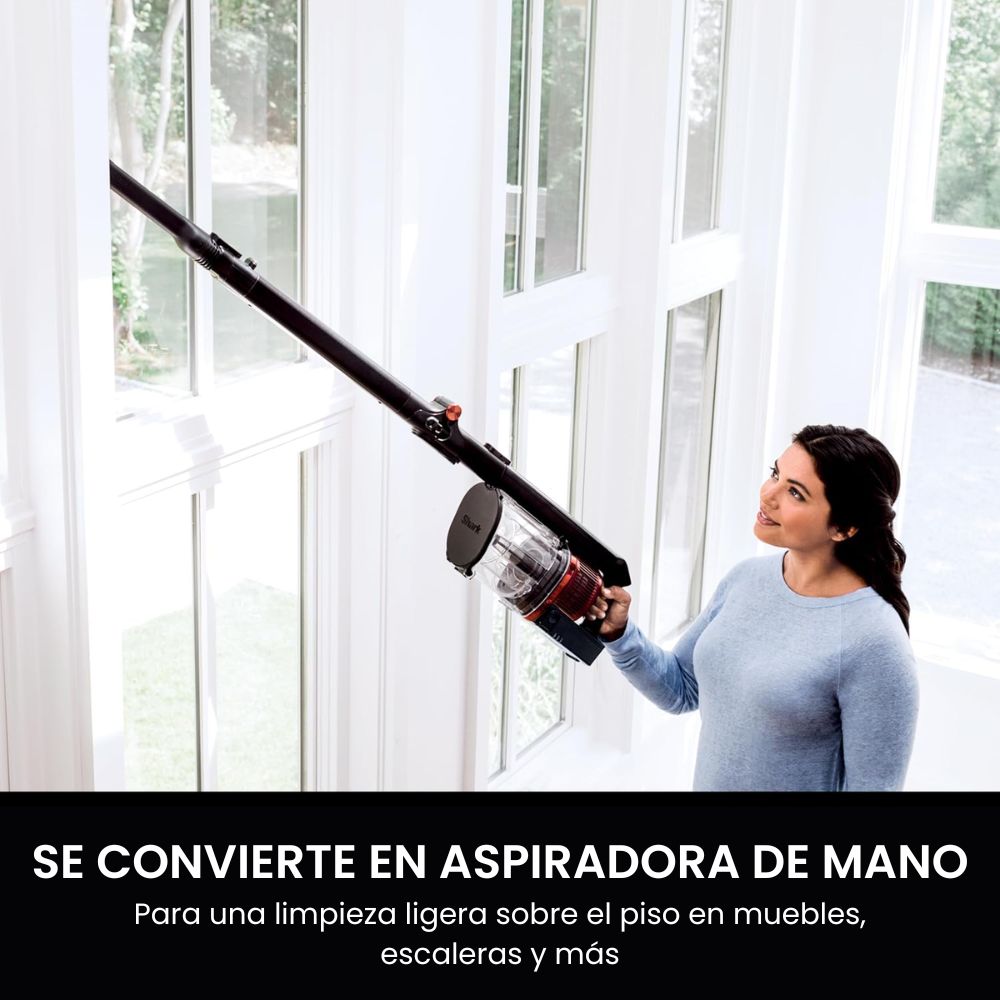 Aspiradora Inalámbrica con DuoClean PowerFins™| 60 Min Autonomía | AntiPelo Mascotas - Shark Vertex Pro IZ662H