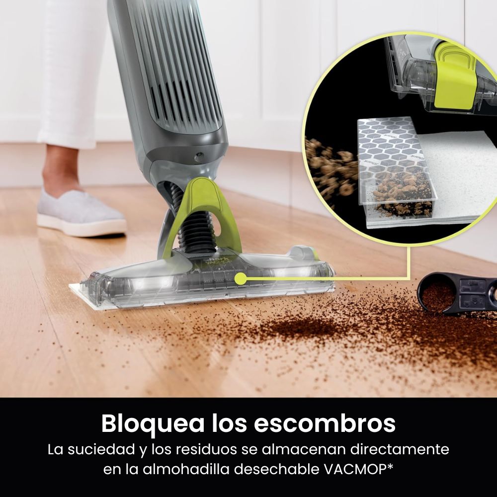 Trapeador/aspirador inalámbrico Shark VACMOP Pro - Aspira, Trapea y Desinfecta en 1 Paso