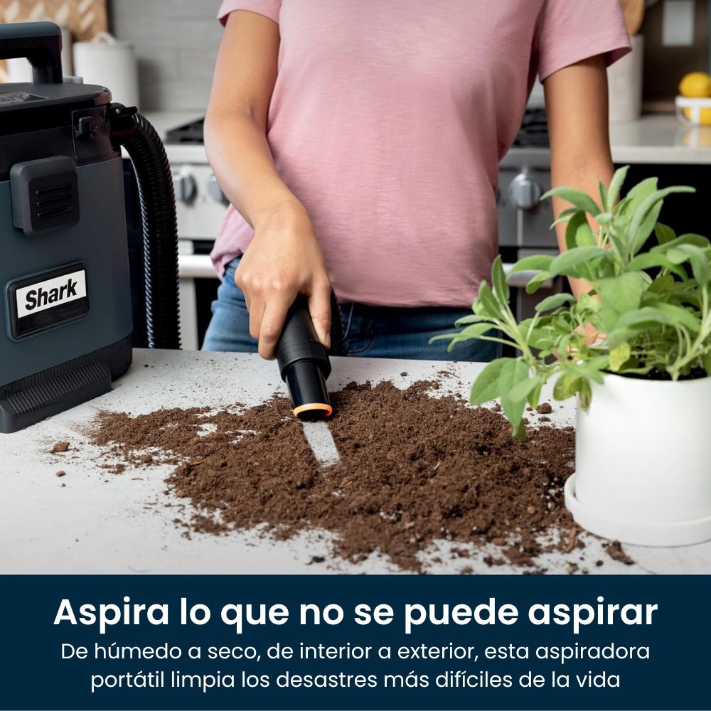 Aspiradora portátil en seco y húmedo | | 1 Galón Capacidad - Shark MessMaster