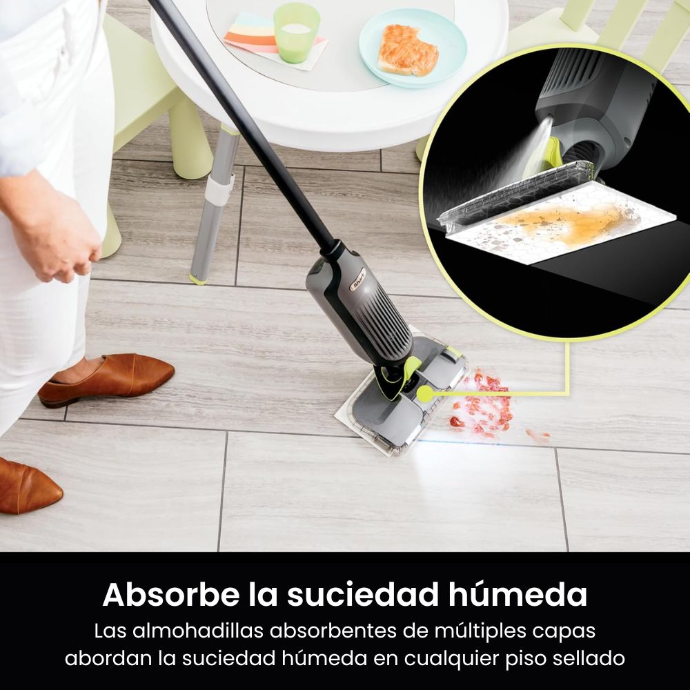 Trapeador/aspirador inalámbrico Shark VACMOP Pro - Aspira, Trapea y Desinfecta en 1 Paso