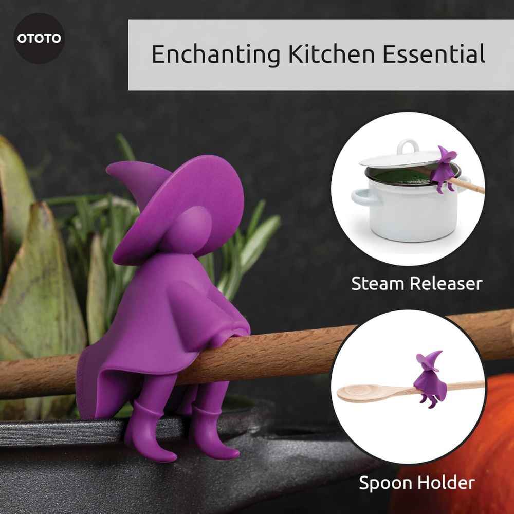 Soporte para Cucharas con Diseño de Bruja | Accesorio para Cocina | OTOTO Agatha