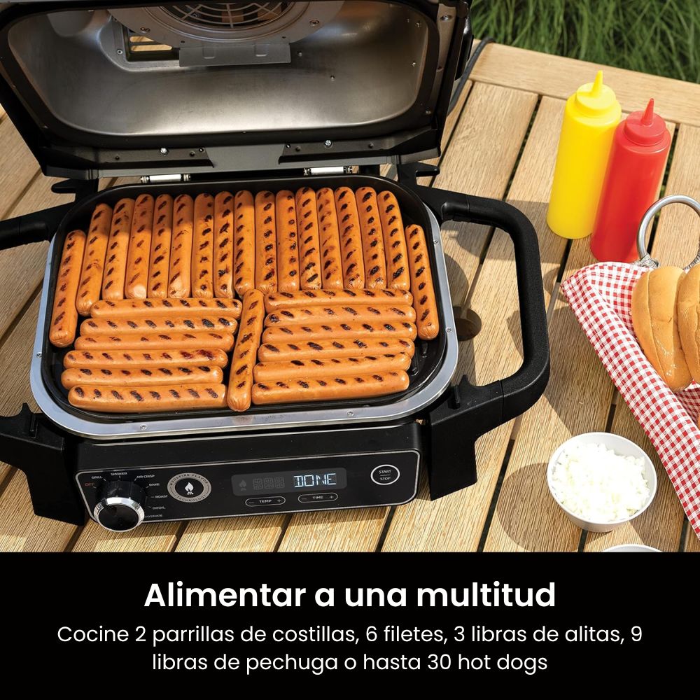 Parrilla 7 en 1 + Ahumador + Freidora de Aire - Ninja Woodfire OG701