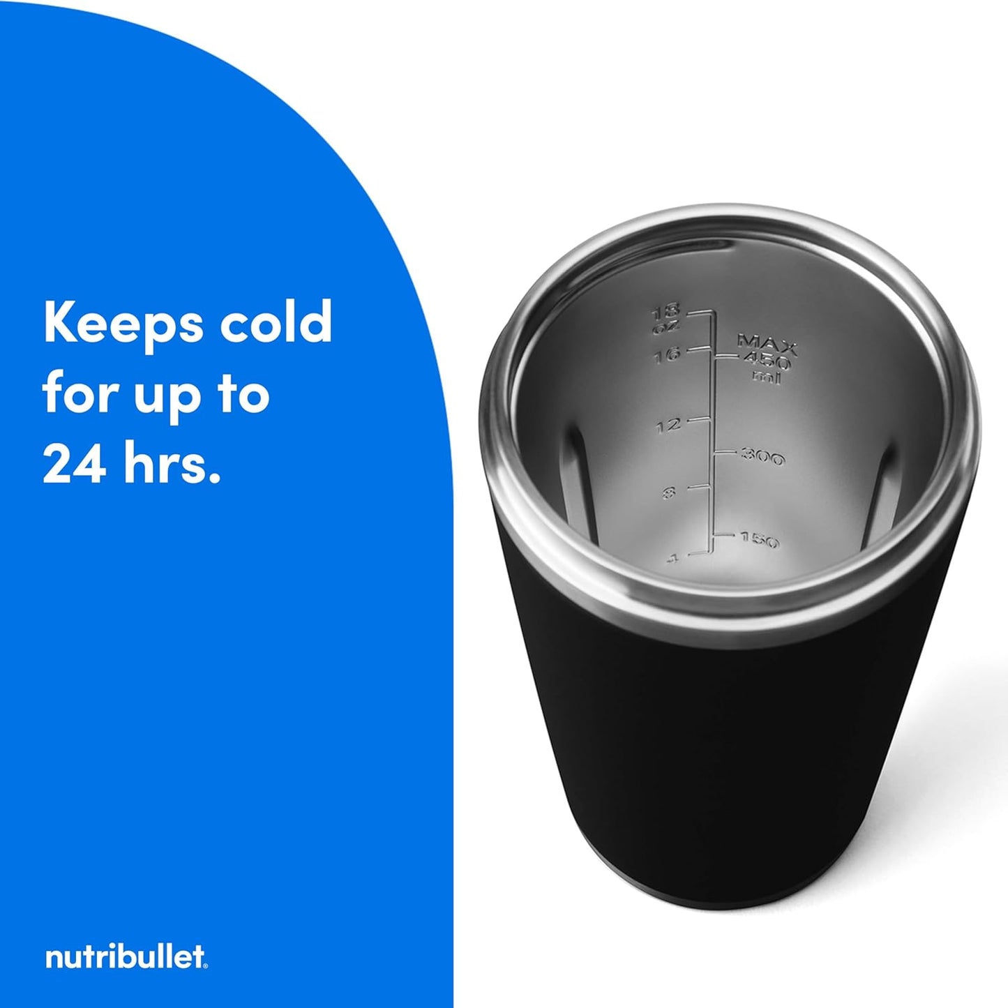 NutriBullet Flip - Batidora Portátil con Vaso Térmico para Batidos Perfectos