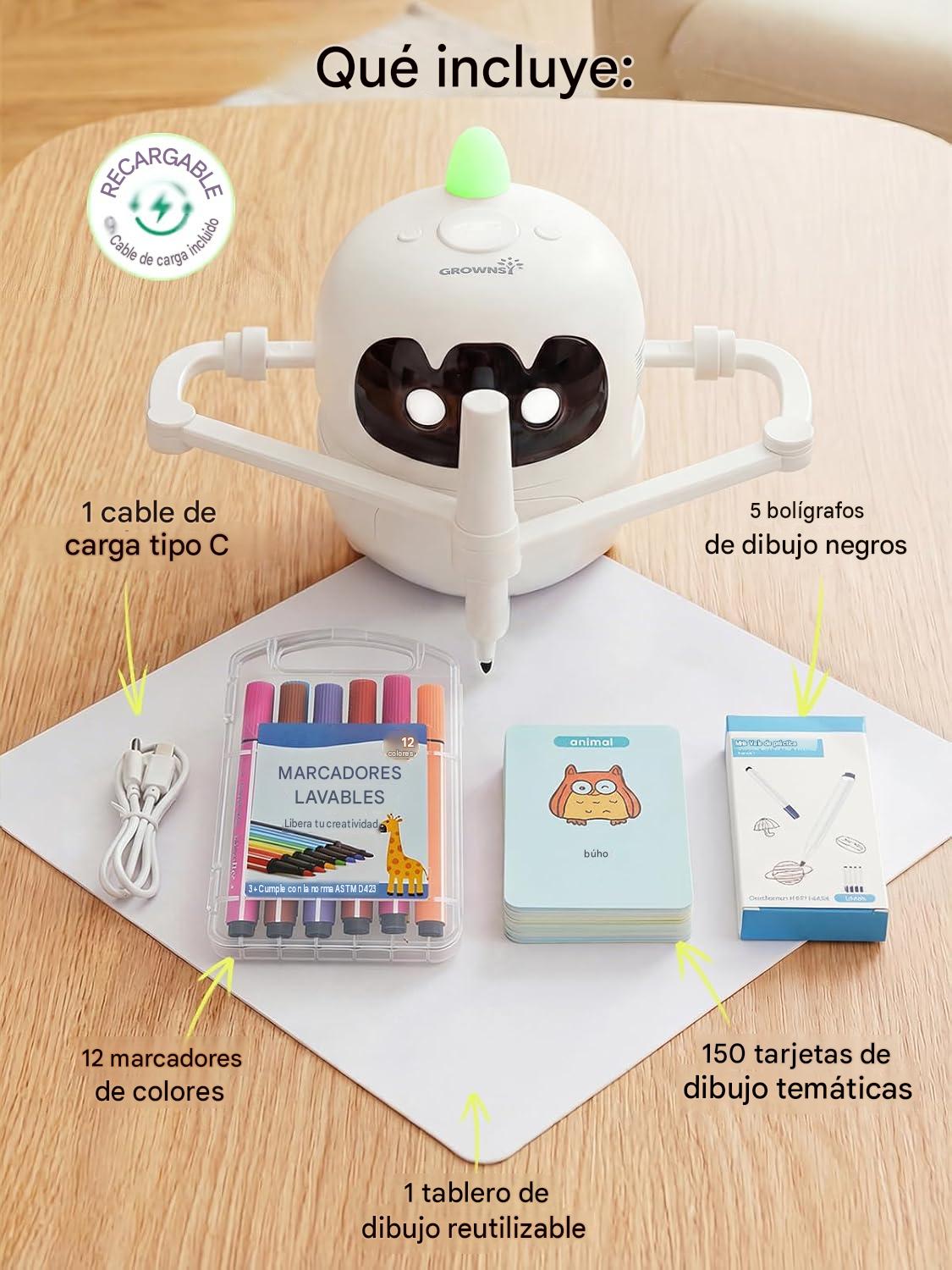 Robot de Dibujo Inteligente para Niños de 3 a 8 Años - Grownsy