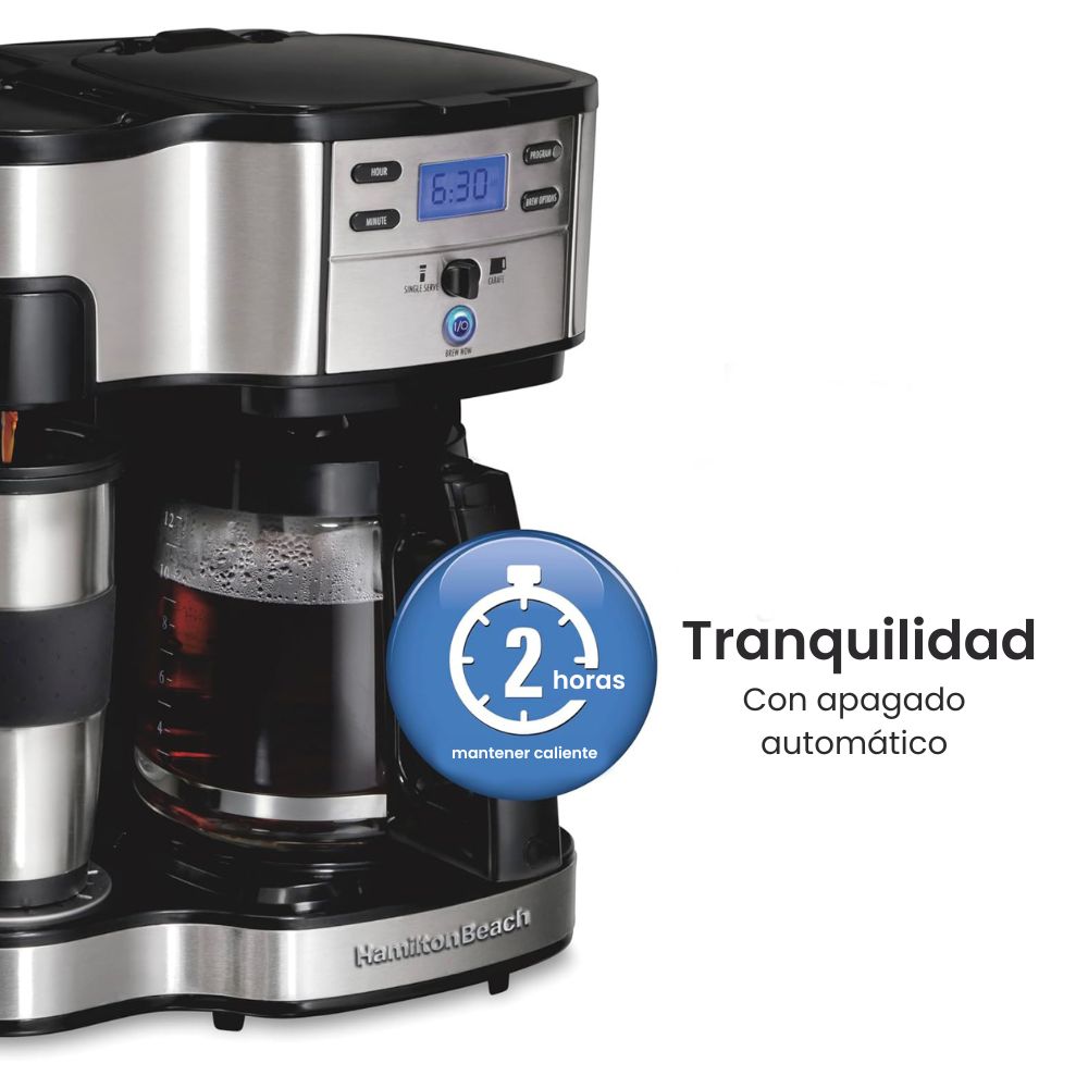Cafetera Programable - Hamilton Beach Brewer de 2 vías