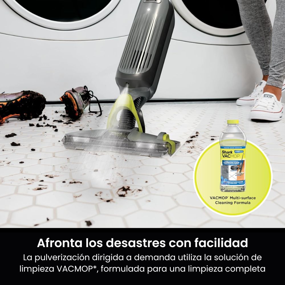 Trapeador/aspirador inalámbrico Shark VACMOP Pro - Aspira, Trapea y Desinfecta en 1 Paso