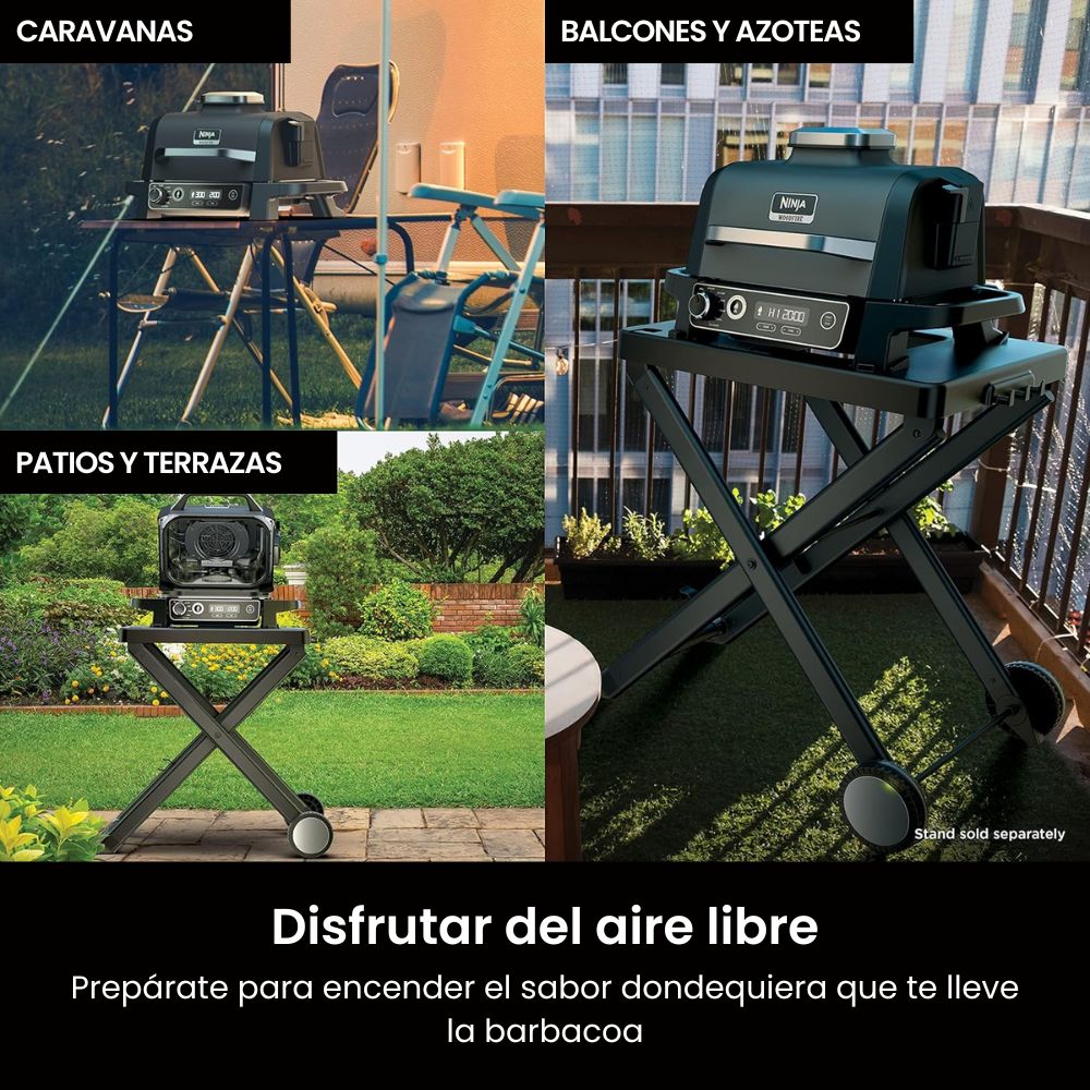 Parrilla 7 en 1 + Ahumador + Freidora de Aire - Ninja Woodfire OG701