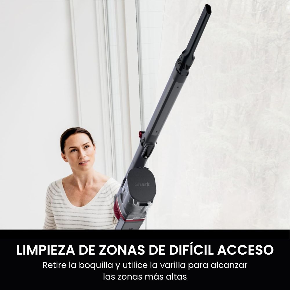 Aspiradora Inalámbrica con DuoClean PowerFins™| 60 Min Autonomía | AntiPelo Mascotas - Shark Vertex Pro IZ662H
