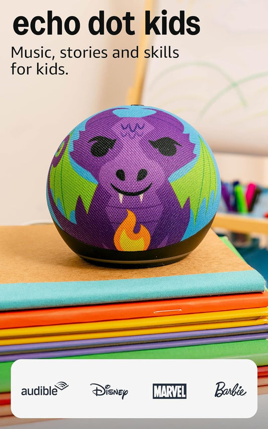 Parlante Inteligente para Niños con Alexa Amazon Echo Dot Kids 5.ª Gen. | Dragón