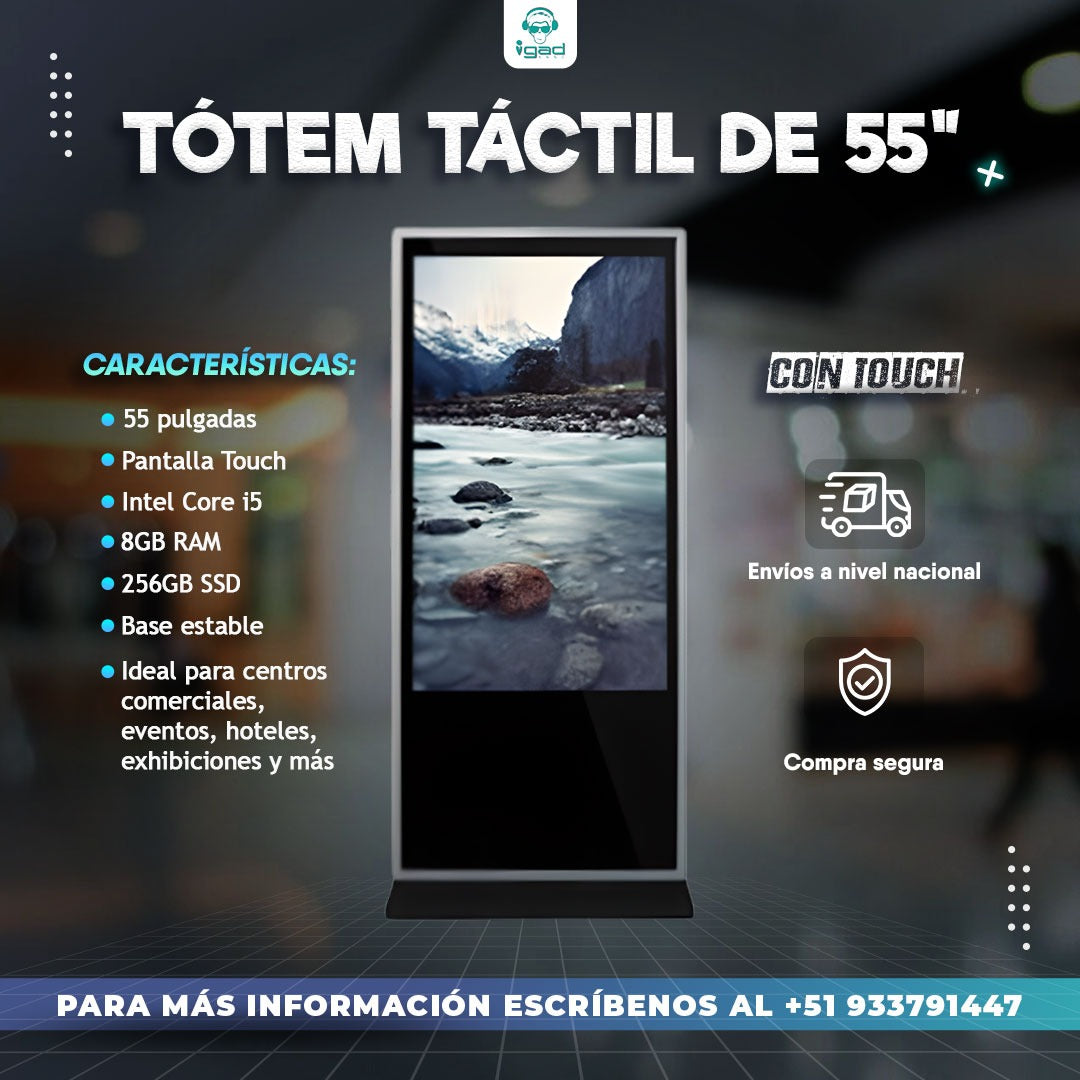 TÓTEM TÁCTIL LG DE 55 PANTALLA LCD MODELO FVD-F5SSO-TPi5
