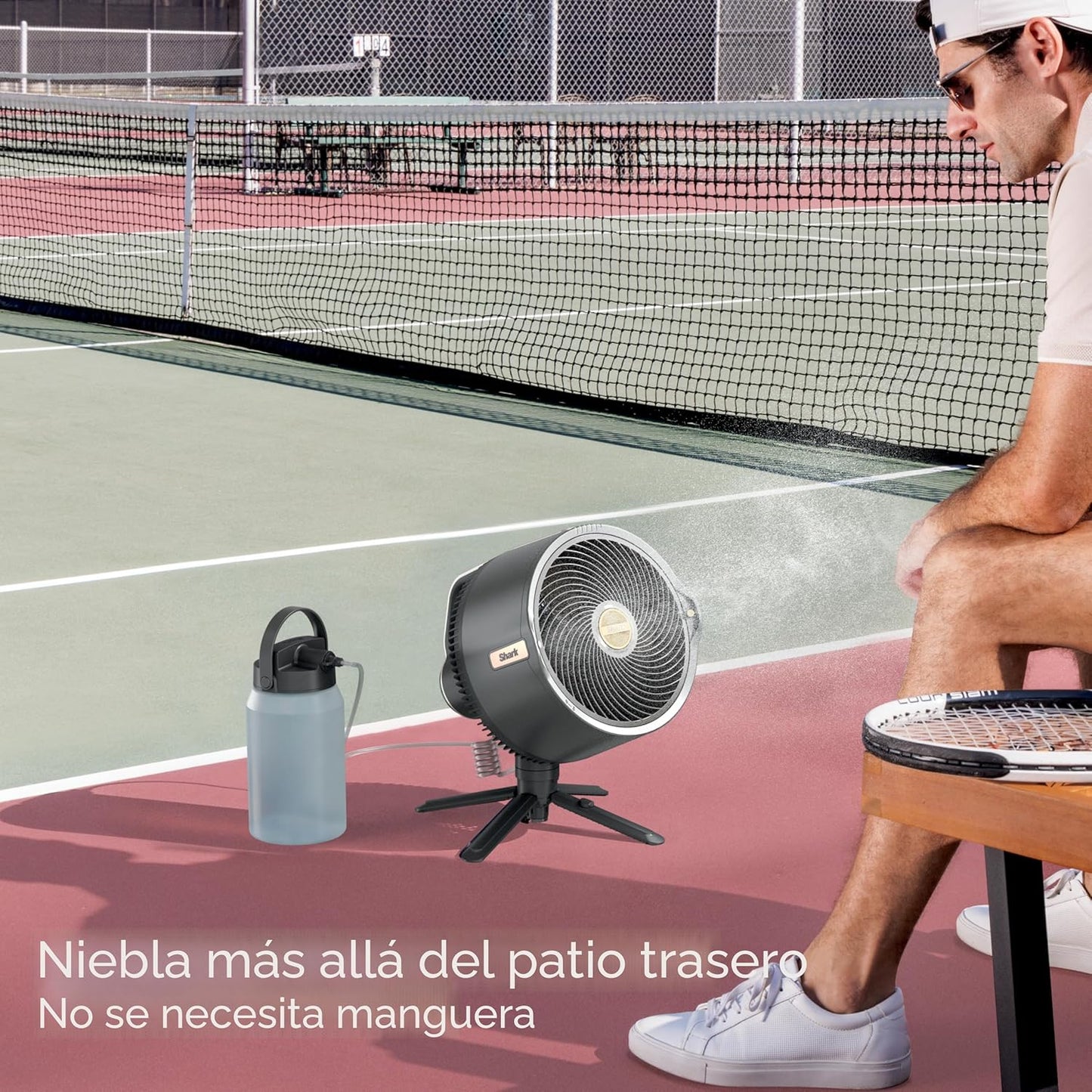 Shark FlexBreeze Pro Mist: Ventilador para interior y exterior + Nebulizador Inteligente