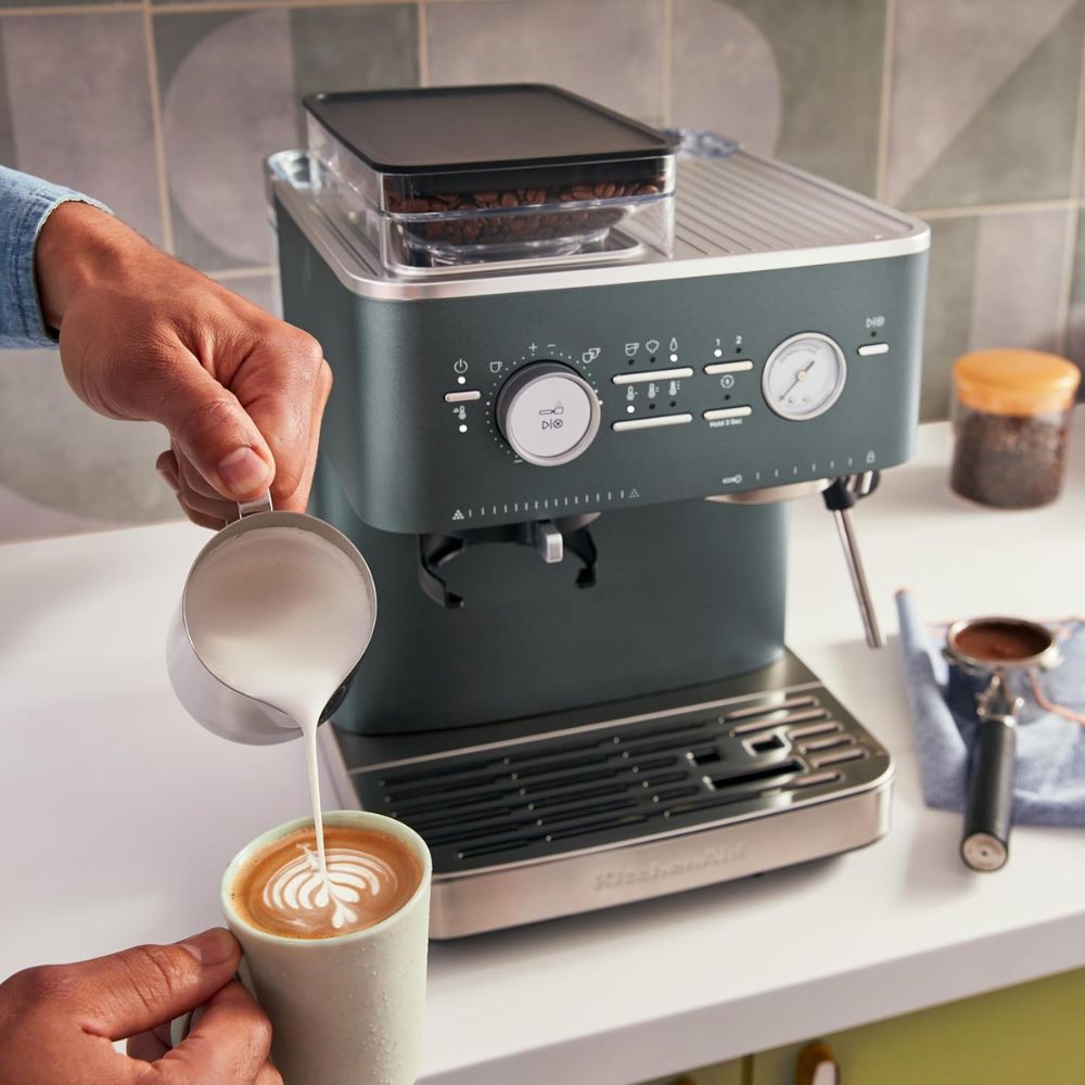 Máquina de Café Espresso Semiautomática con molinillo de rebabas - KitchenAid