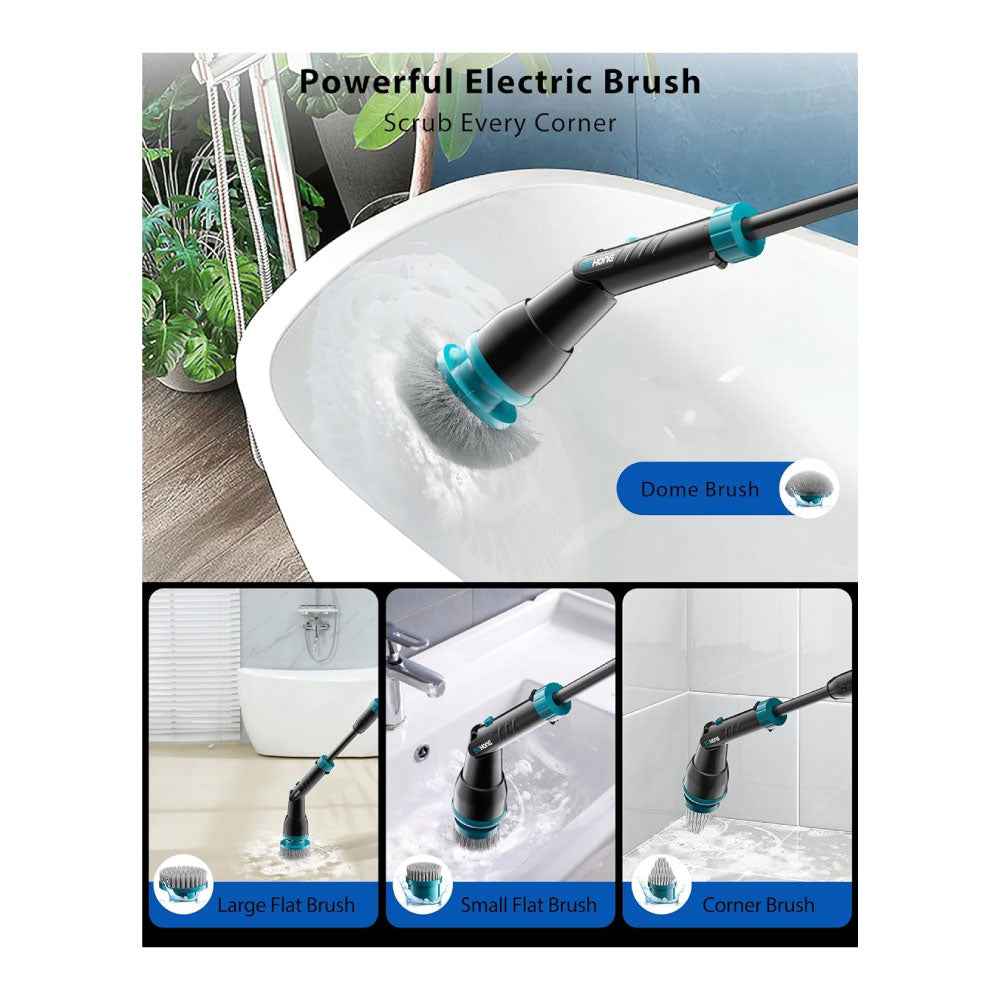 Limpiador eléctrico giratorio, limpiador de ducha inalámbrico de 1000 RPM - BEI & HONG
