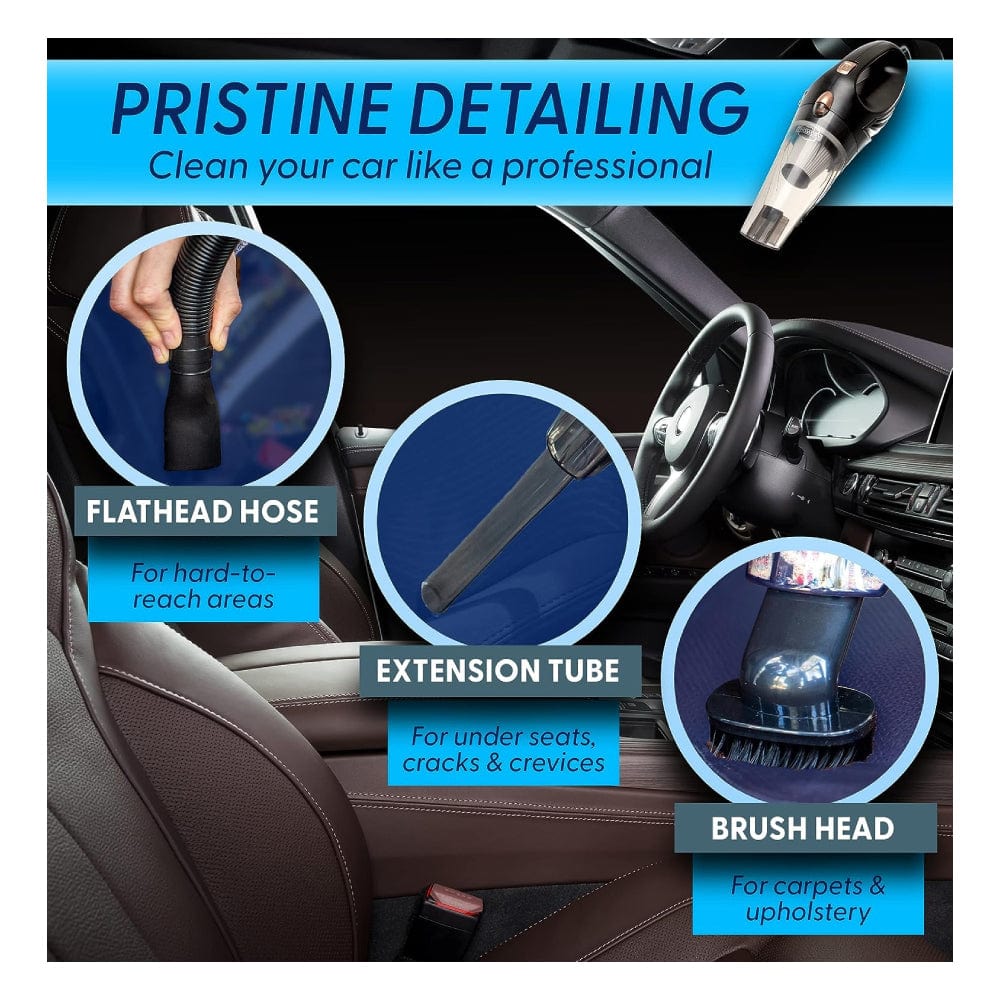 Aspiradora de coche ThisWorx, accesorios de coche – Pequeña aspiradora portátil de mano de alta potencia de 12 V con accesorios