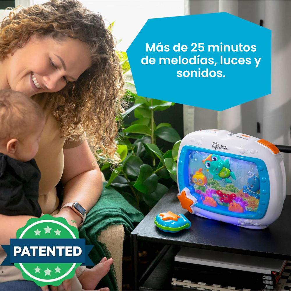 Baby Einstein Sea Dreams - Juguete calmante con control remoto para recién nacidos | Luces Suaves + Melodías | Control Remoto
