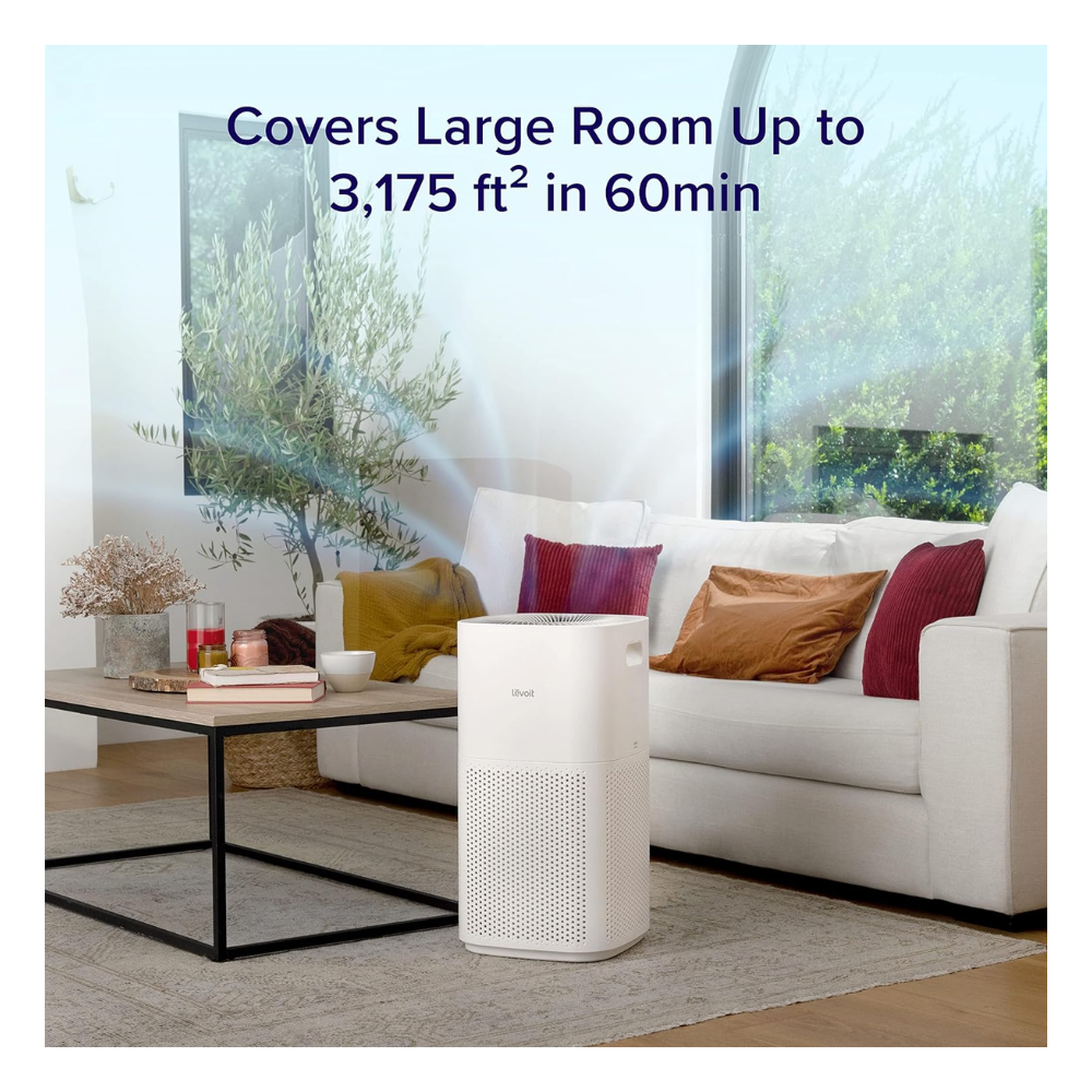 COMBO LEVOIT - Purificadores de aire para habitación grande del hogar con WiFi inteligente Core 600S-P + Filtro de Repuesto