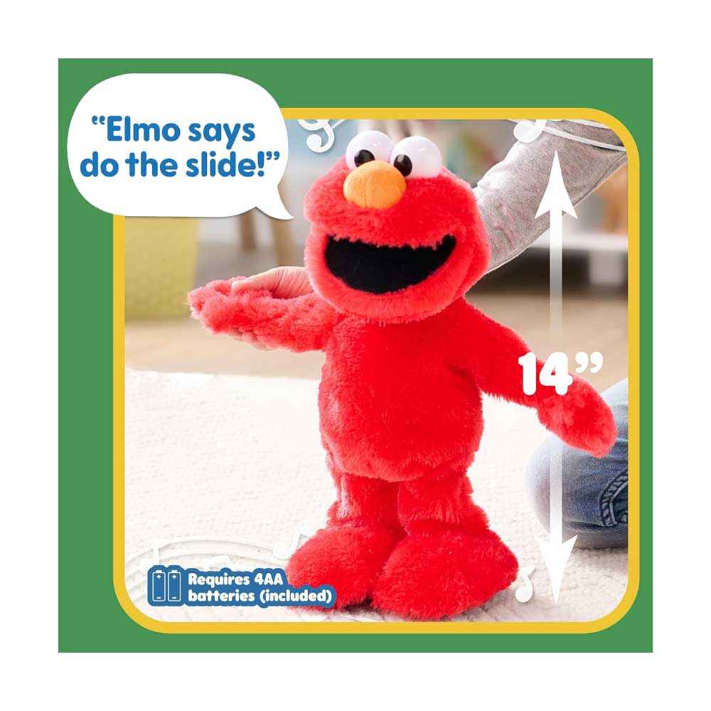 Peluche de 14 pulgadas, juego de simulación, juguete interactivo - Sesame Street Elmo Slide Singing and Dancing