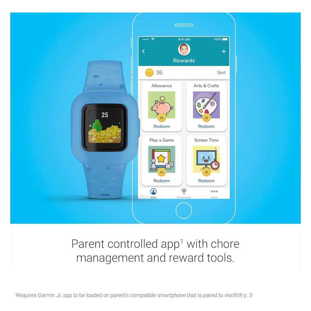 Rastreador de fitness para niños, incluye experiencia de aplicación interactiva - Garmin Vivofit Jr. 3