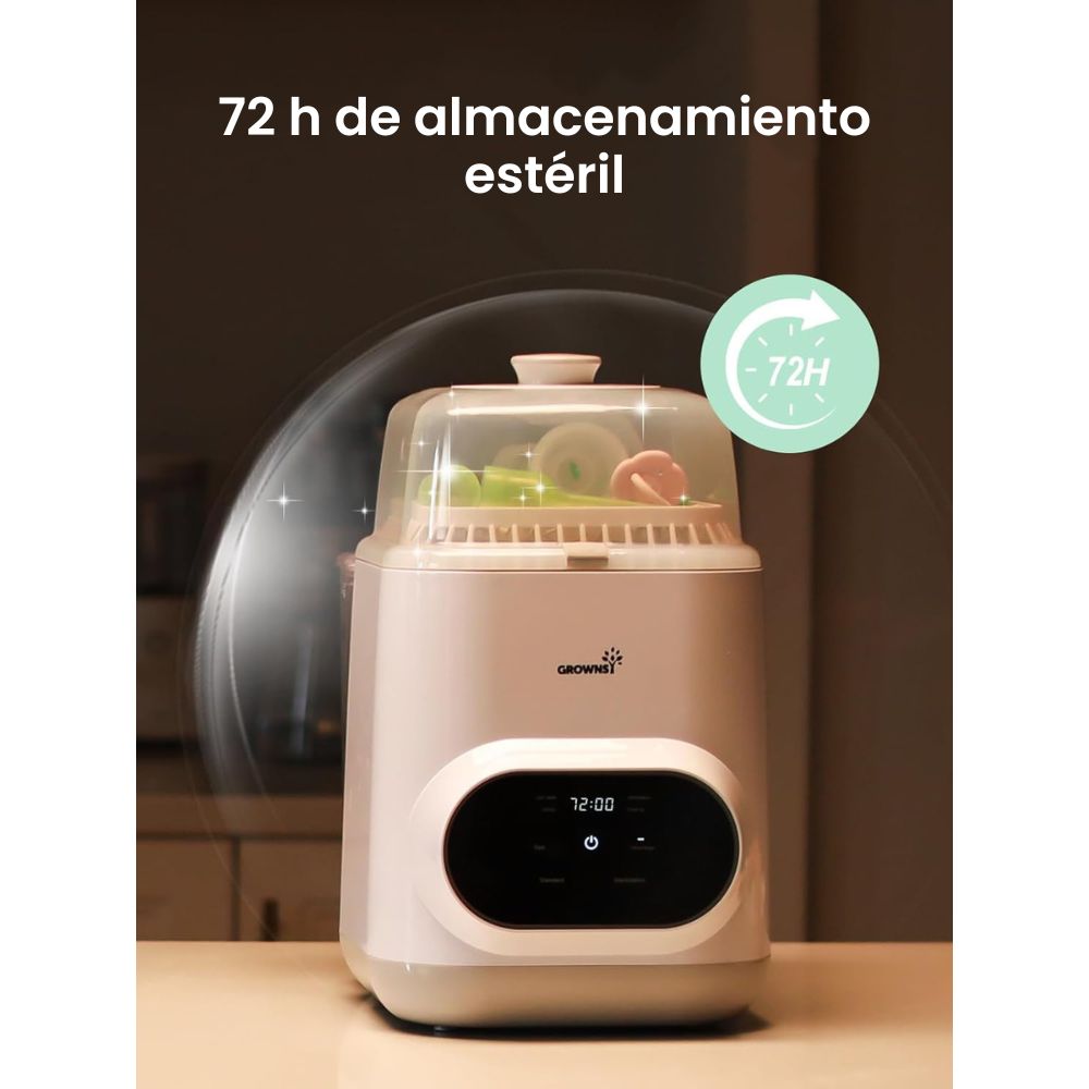 Lavadora de biberones Pro, todo en uno y esterilizador y secadora - Grownsy EaseClean