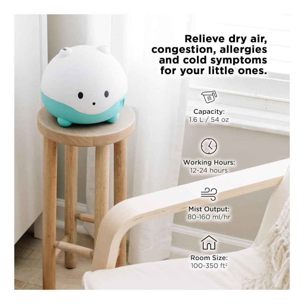 Little Hippo WISPI - Humidificador 3 en 1, difusor y luz nocturna para bebé/niños