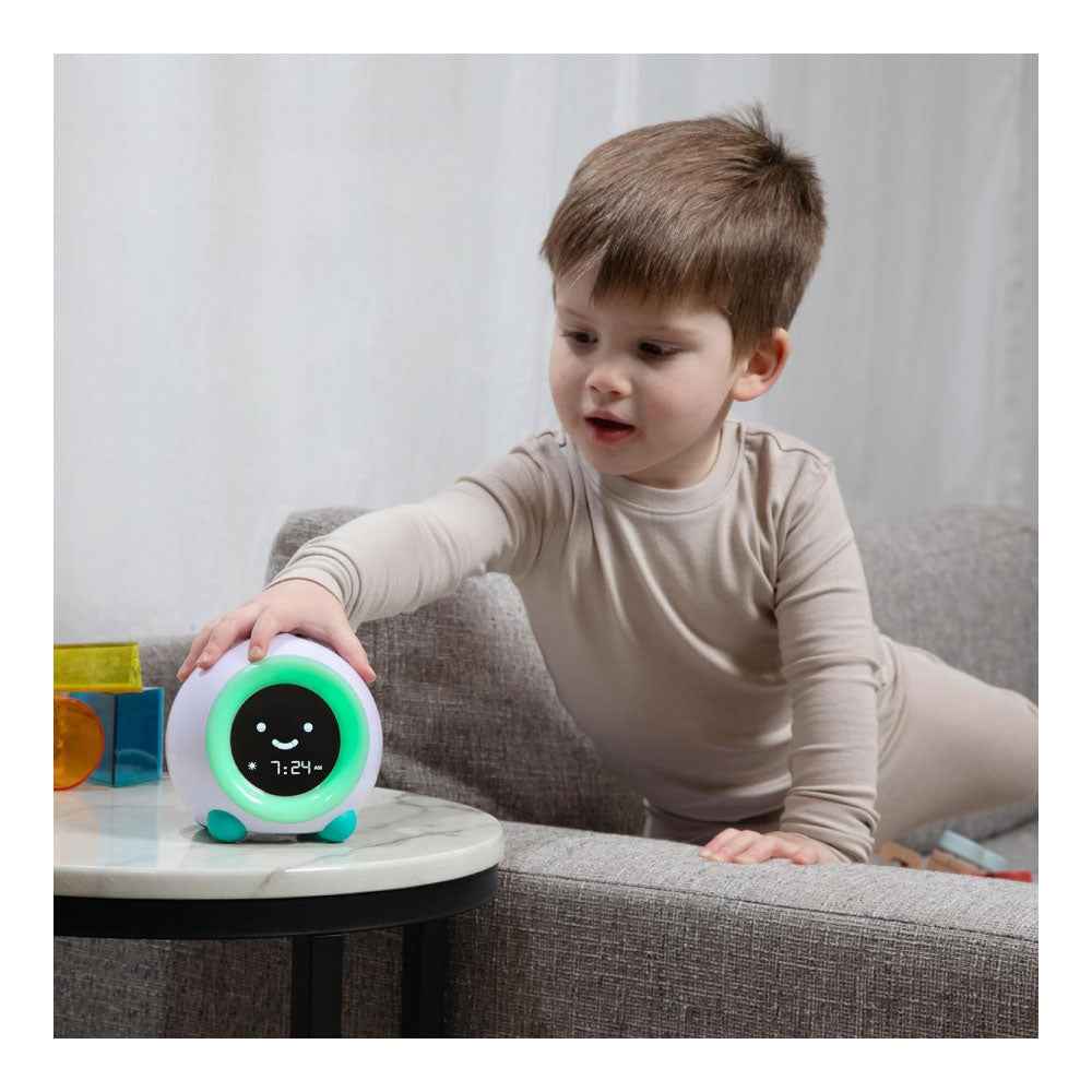 Entrenador de sueño para niños, luz nocturna, máquina de sonido y reloj despertador - LittleHippo Mella