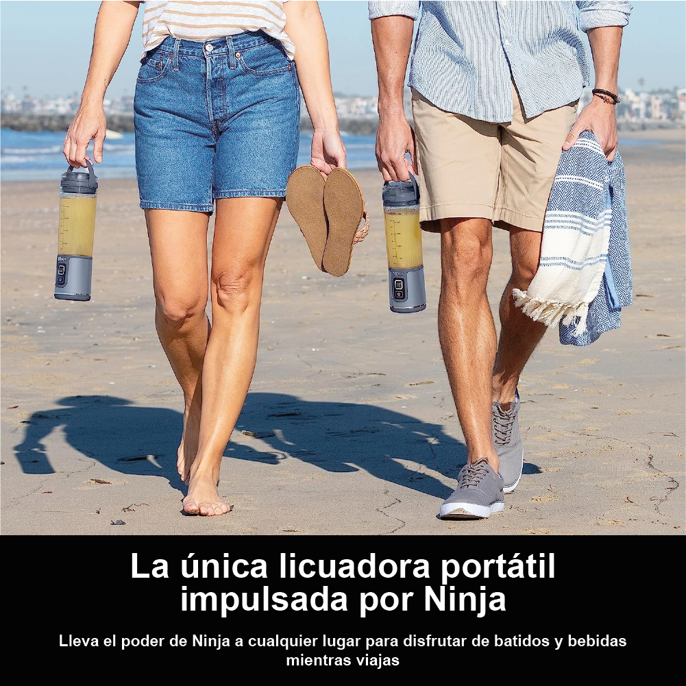 Licuadora Portátil Inalámbrica de 18 oz, Recargable por USB-C, Ideal para Batidos y Smoothies | Ninja Blast BC151NV