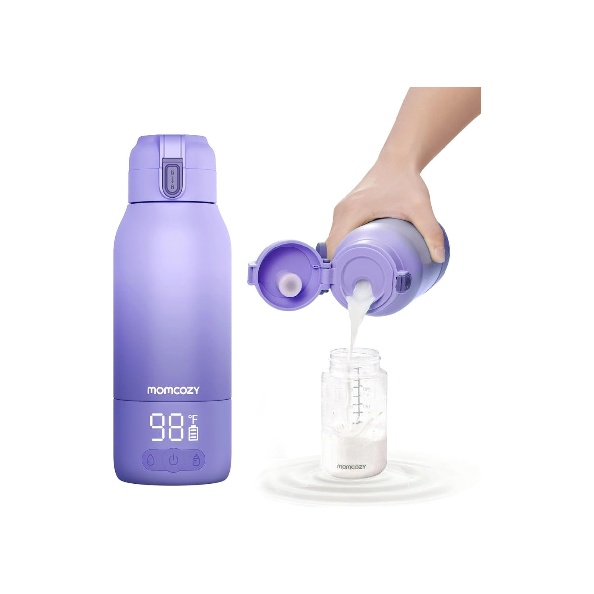 Momcozy Calentador de Leche Portátil para Viajes | Inalámbrico, Recargable y con Modos de Calentamiento Dual