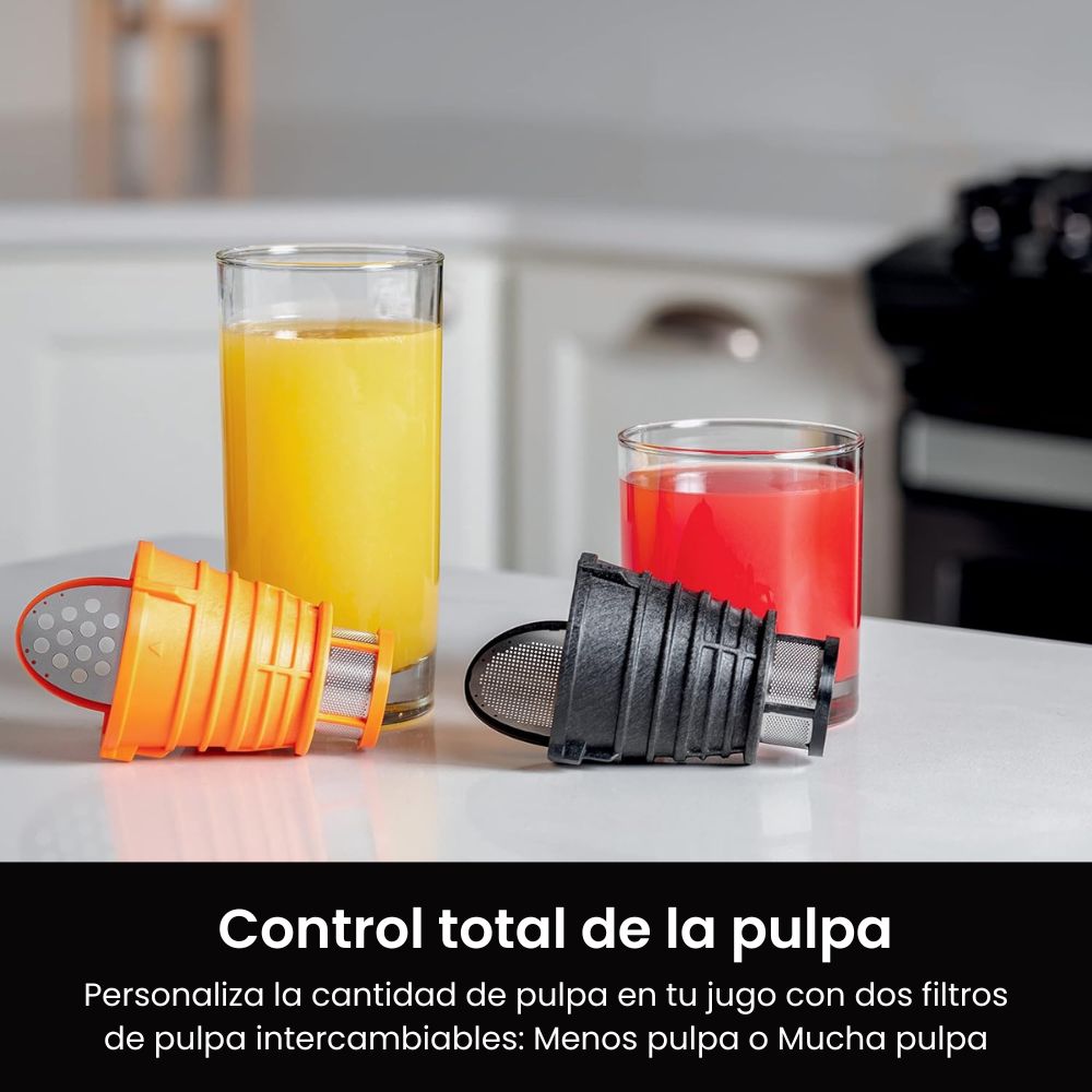 Exprimidor Ninja NeverClog | Extractor de Prensa Fría | Control de Pulpa | Fácil de Limpiar