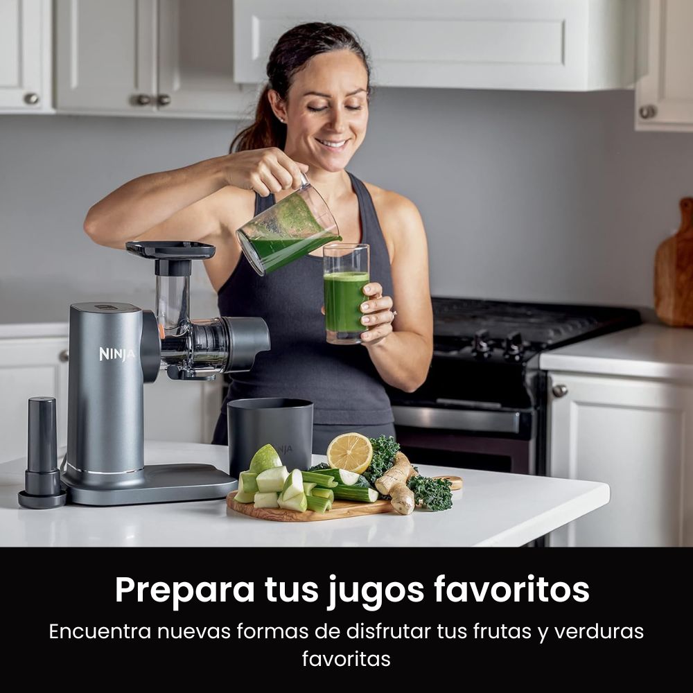 Exprimidor Ninja NeverClog | Extractor de Prensa Fría | Control de Pulpa | Fácil de Limpiar