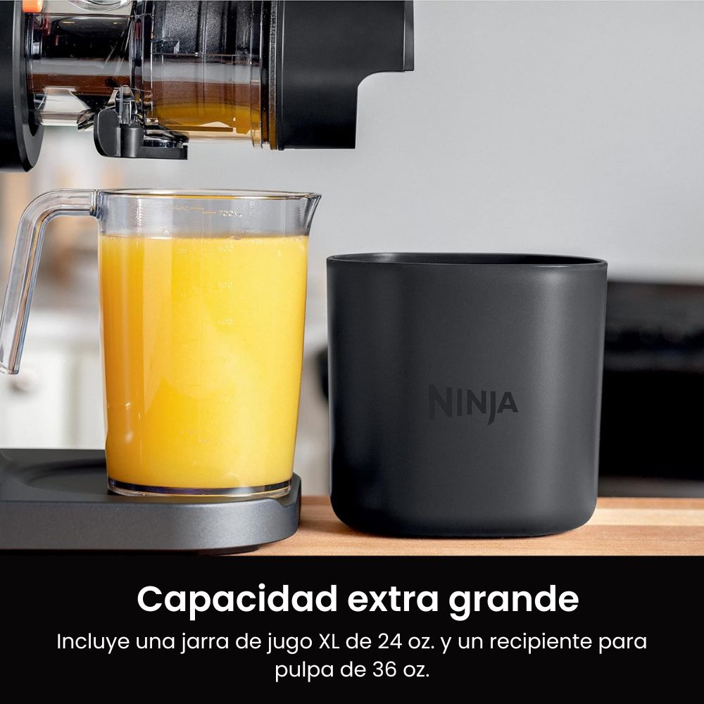 Exprimidor Ninja NeverClog | Extractor de Prensa Fría | Control de Pulpa | Fácil de Limpiar