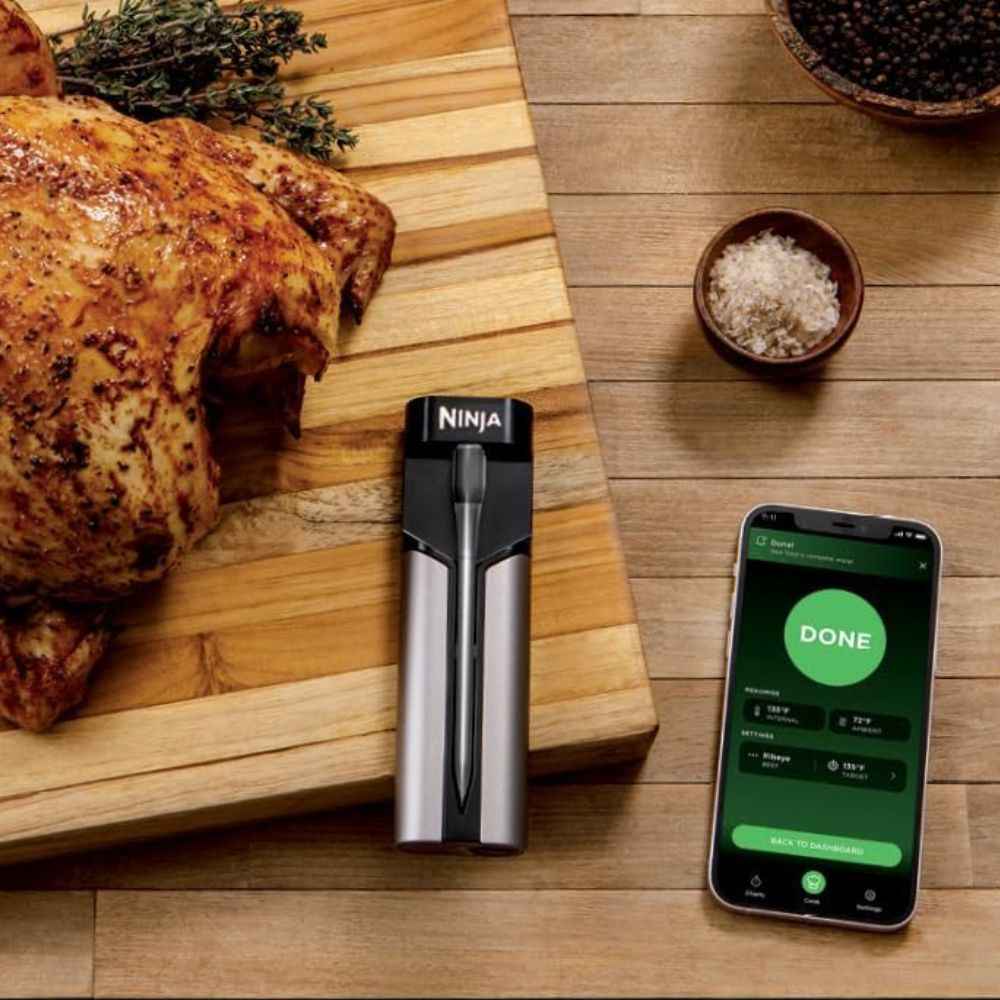 Termómetro Inalámbrico Ninja ProChef | Sonda Bluetooth de Largo Alcance | Para Parrilla, Horno y Freidora de Aire