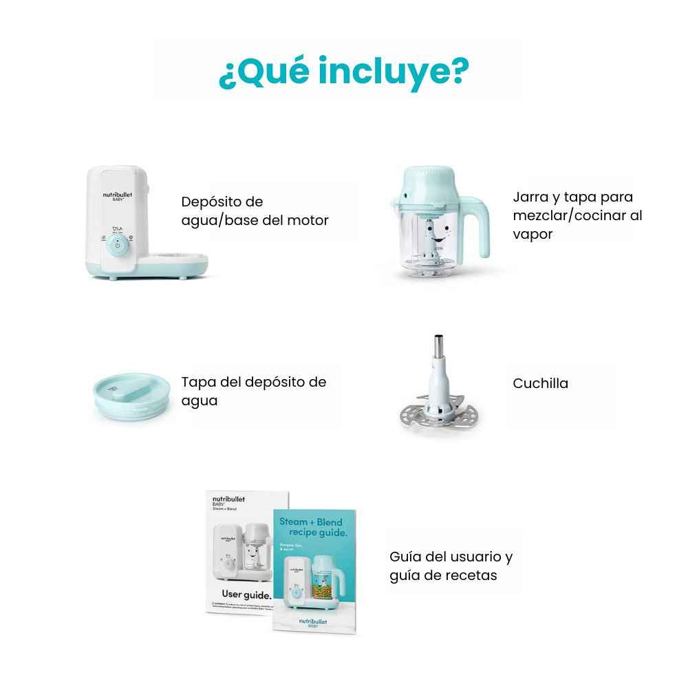 Nutribullet Baby todo en 1 - vaporera y licuadora para bebés Nutribullet - Steam + Blend