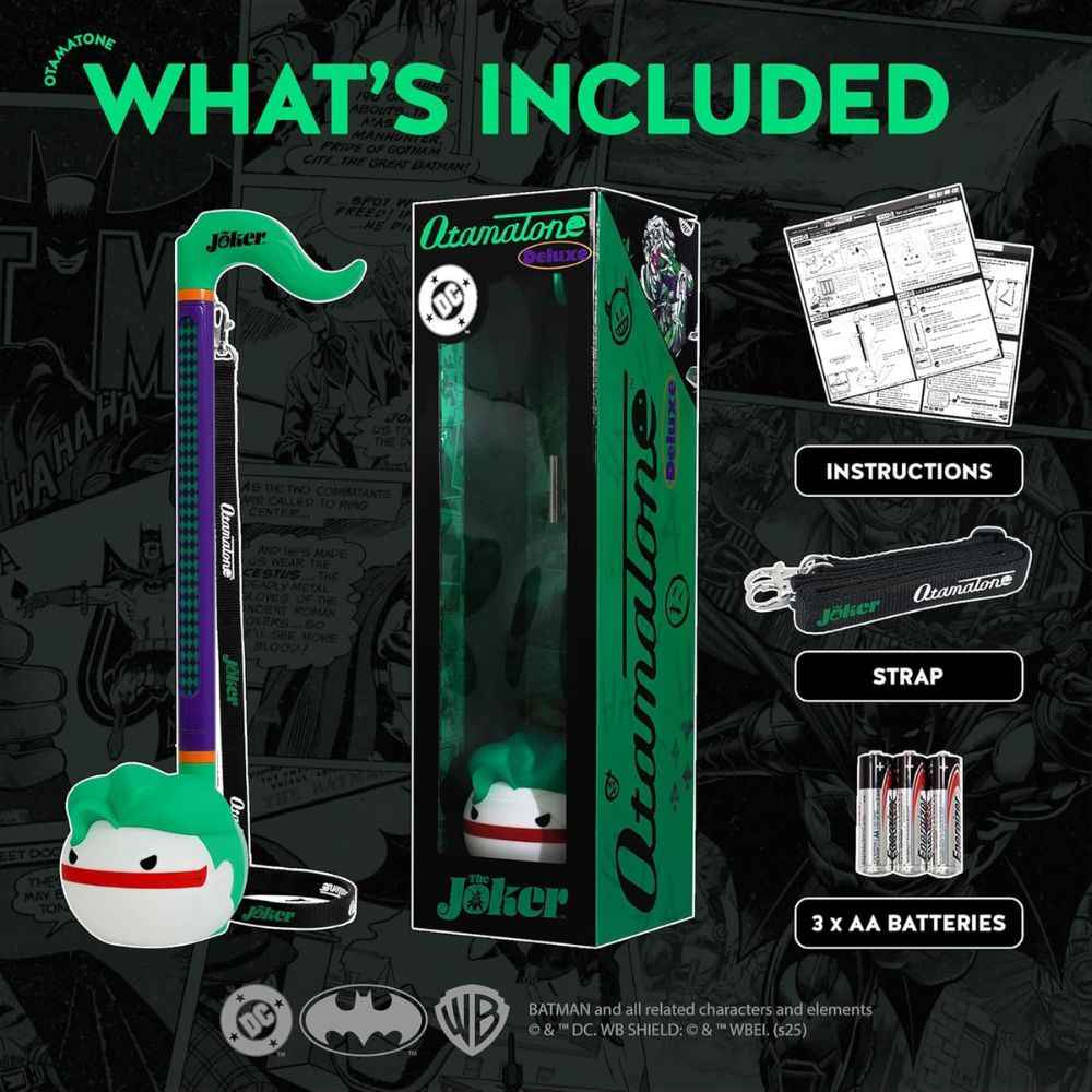 Otamatone Deluxe Edición Joker – Instrumento Musical Electrónico | Incluye Correa y Pilas