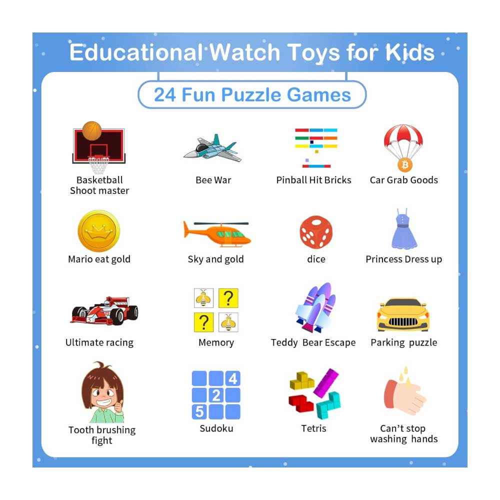 Reloj inteligente para niños con 24 juegos - Phyulls
