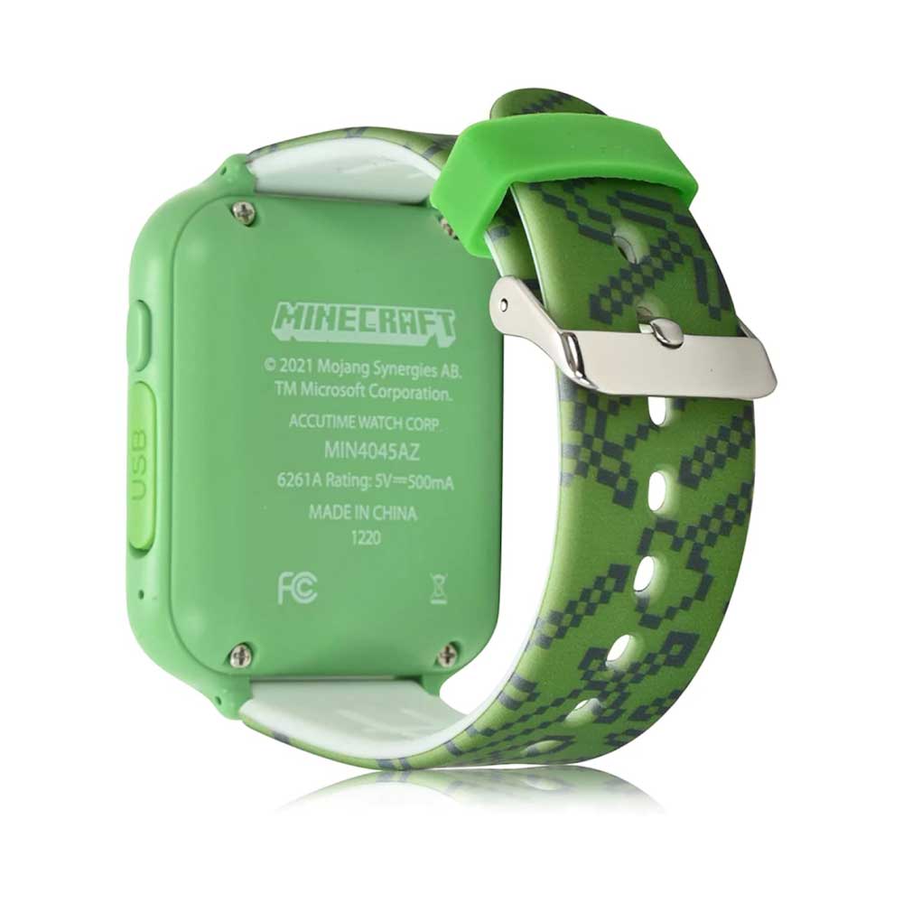 Reloj inteligente con pantalla táctil para niños - Accutime Microsoft Minecraft Green