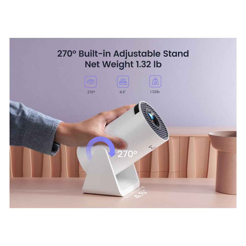 Mini proyector con WiFi y Bluetooth, proyector de película portátil para exteriores compatible con 1080P