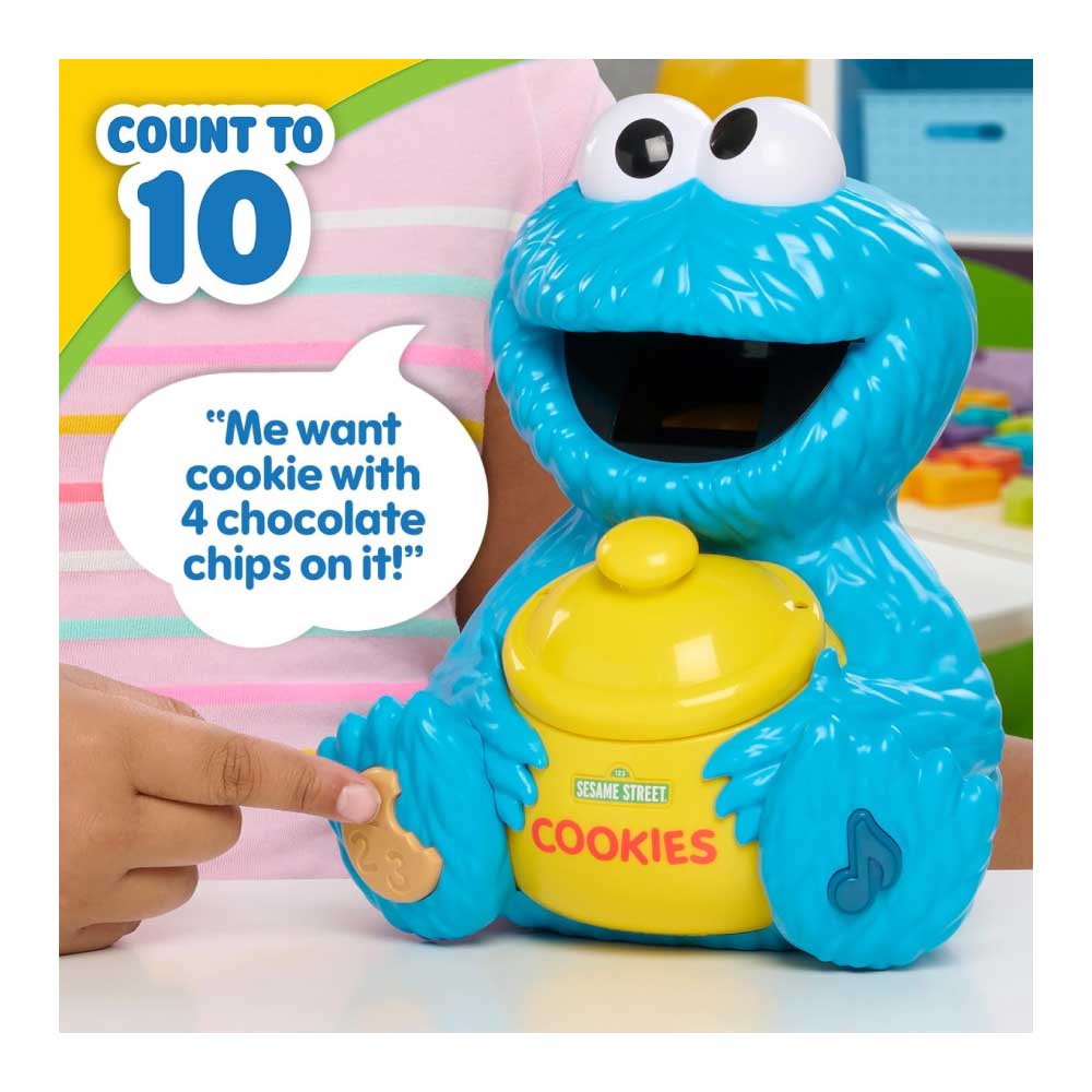 Just Play Tarro de conteo de galletas de Plaza Sésamo, más de 20 frases y sonidos