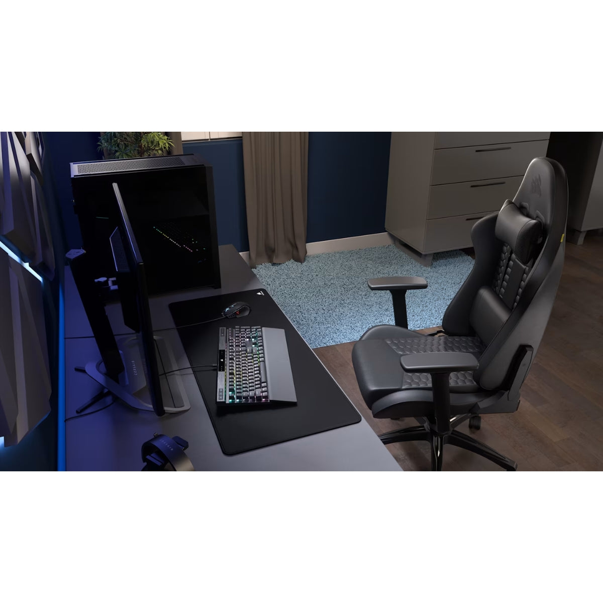 Silla Gamer Corsair TC100 Relaxed color Negro