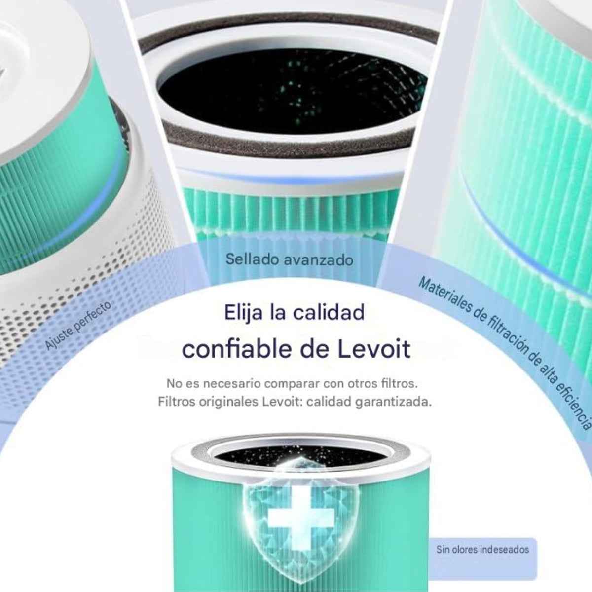 Combo LEVOIT Purificador de aire Core 300-P + Filtro Original Absorbente de Toxinas