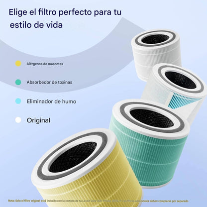 Combo LEVOIT Purificador de aire Core 300-P + Filtro Original Absorbente de Toxinas