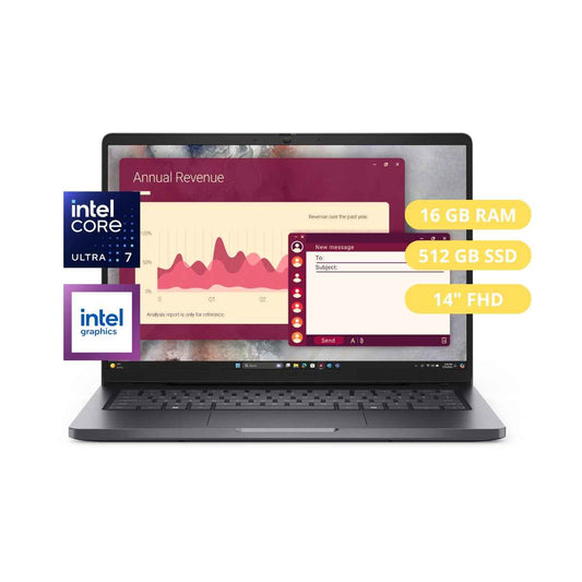 Intel Core Ultra 7 255U Computadora portátil 35.6 cm (14") Full HD+ 16 GB DDR5-SDRAM 512 GB SSD Wi-Fi 6E (802.11ax)